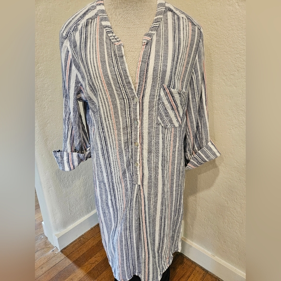 Everyday Ritual Claudine Cotton Cover-Up Tunic Size L - Picture 3 of 4